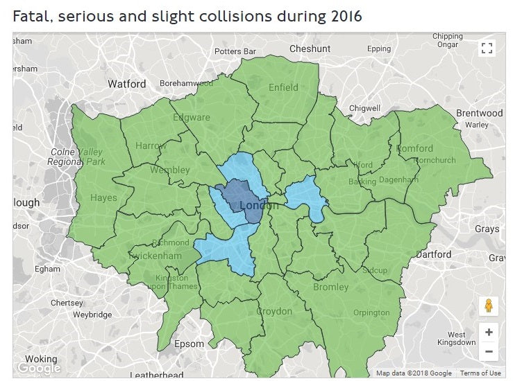 What Is The Current Trend In Private Hire and Taxi Collisions in London?